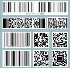 Stickers con códigos QA o de barras de Kronos